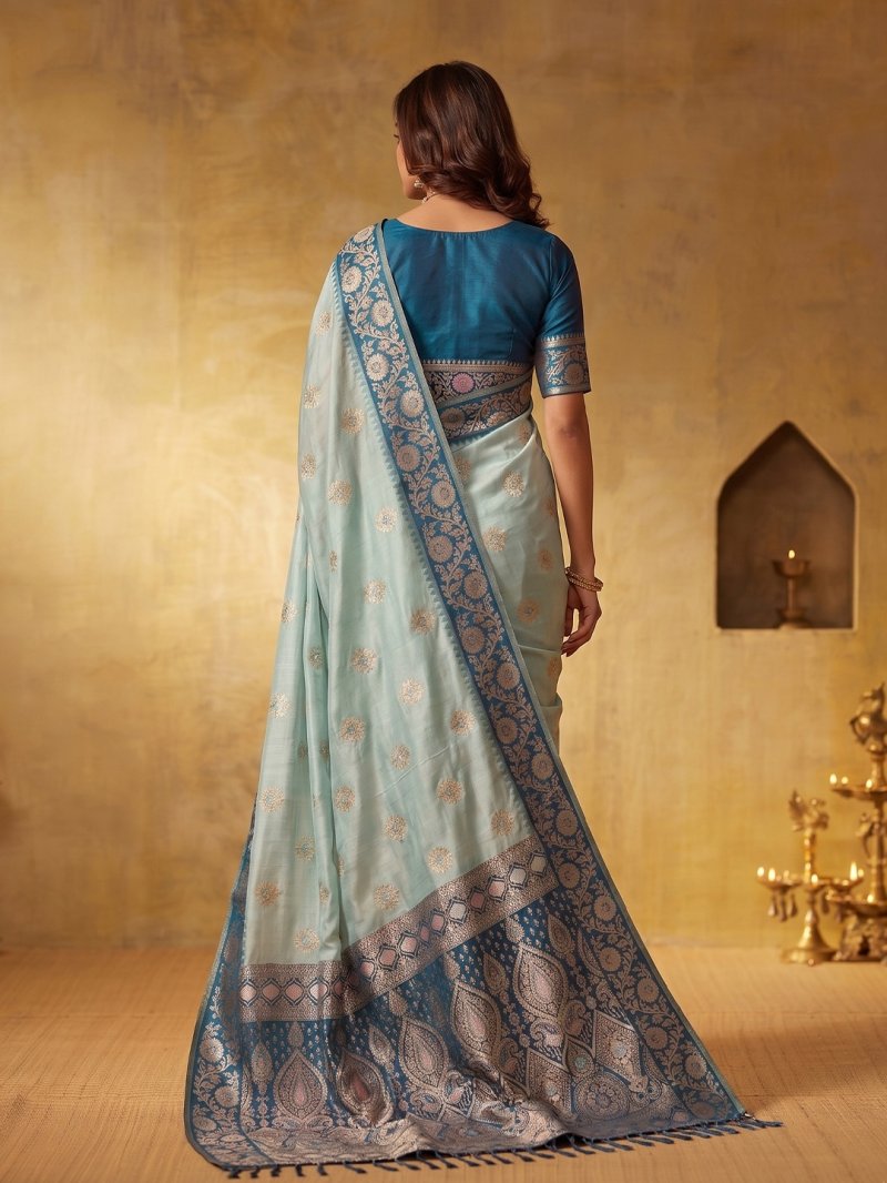 Geetanjali By Ast Silk Blend With Rich Zari Work Saree